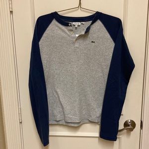 Excellent condition long sleeve shirt by Lacoste. Size 16. 100%cotton.